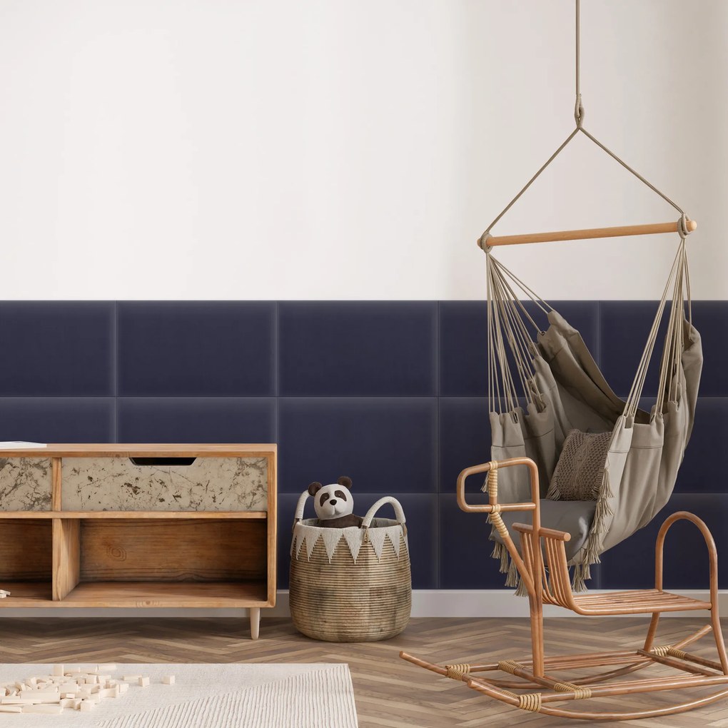 Zamatový čalúnený panel - Obdĺžnik - 50x40cm Farba: Tmavá šedofialová