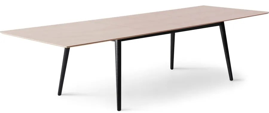 Rozkladací jedálenský stôl s doskou v dubovom dekore v čierno-prírodnej farbe 100x210 cm Meza – Hammel Furniture