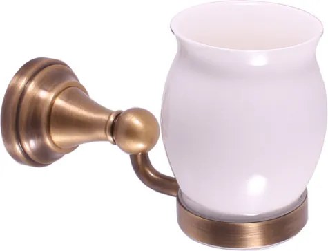 Slezák - RAV Držiak kefiek keramický MORAVA RETRO - MKA0201SM, Stará mosadz (Bronz)