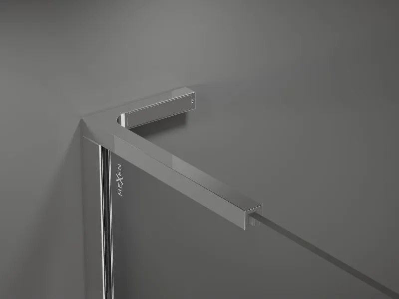 Mexen Velar L, sprchový kút s posuvnými dverami 120 x 110 cm, 8mm šedé sklo, chrómová, 871-120-110-43-01