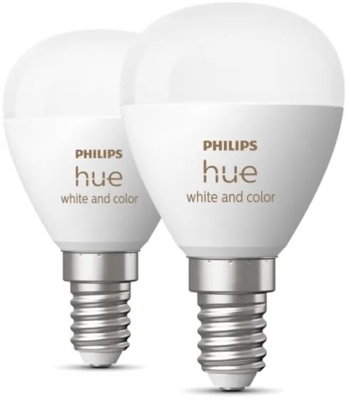 SADA 2x LED RGBW Stmievateľná žiarovka Philips Hue WACA P45 E14/5,1W/230V