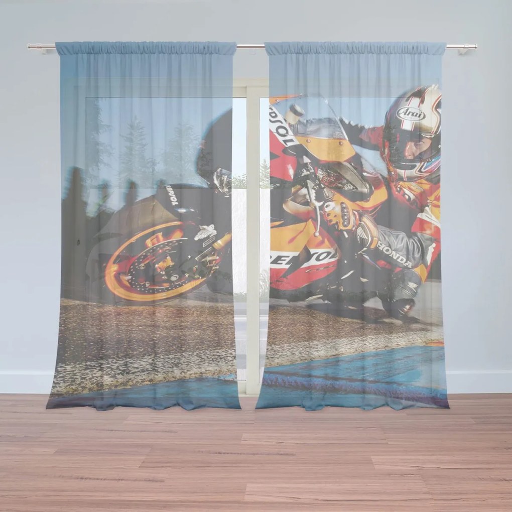 Sablio Záclony Motorkár 2: 2ks 150x250cm