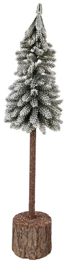 Vianočné dekorácie ihličnatý stromček na dreve - Ø 10*48 cm