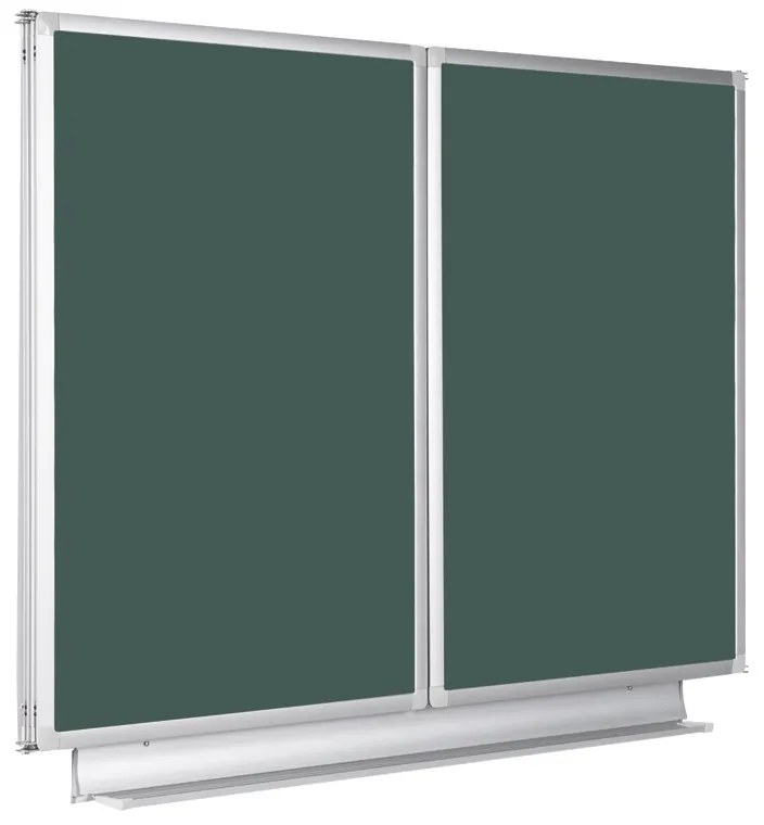 Roztváracia zelená tabuľa pre popis kriedou, keramická / magnetická, 2400 x 900 mm