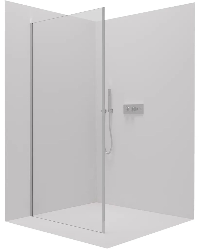 Cerano Porte, sprchová zástena ku sprchovému kútu 80x195 cm, 8mm číre sklo, chrómový profil, CER-CER-413426