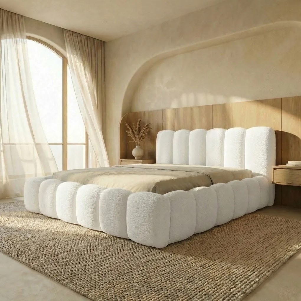 ČALÚNENÁ POSTEĽ ADRIANO 180x200 QUELLE 01 BIELA