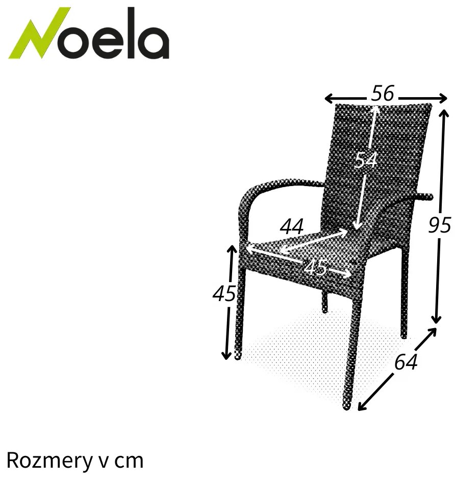 Noela Záhradná ratanová stolička Paris PREMIUM