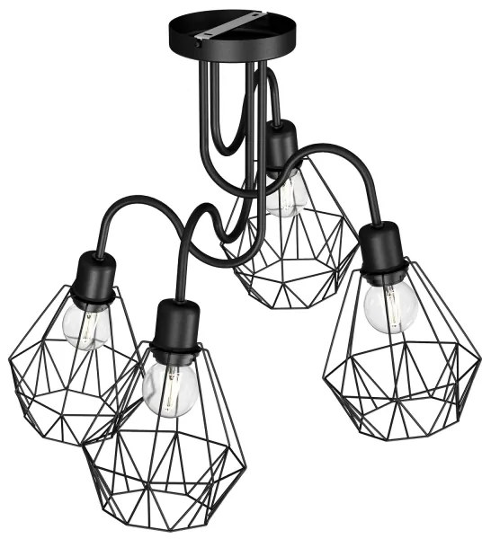 Prisadený luster BERGEN 4xE27/60W/230V