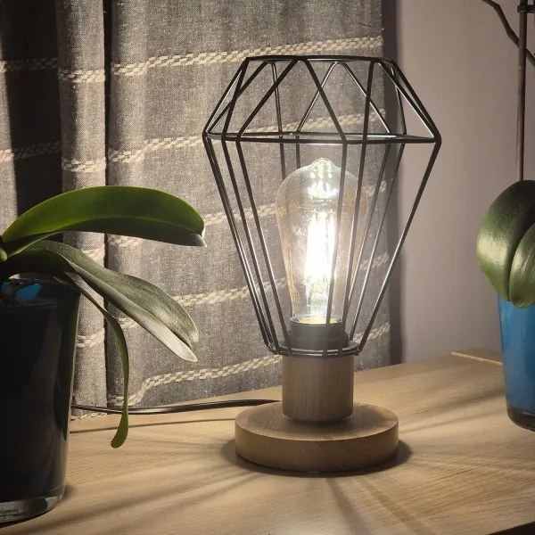 Brilagi - Stolná lampa WOODY BASKET 1xE27/60W/230V dub