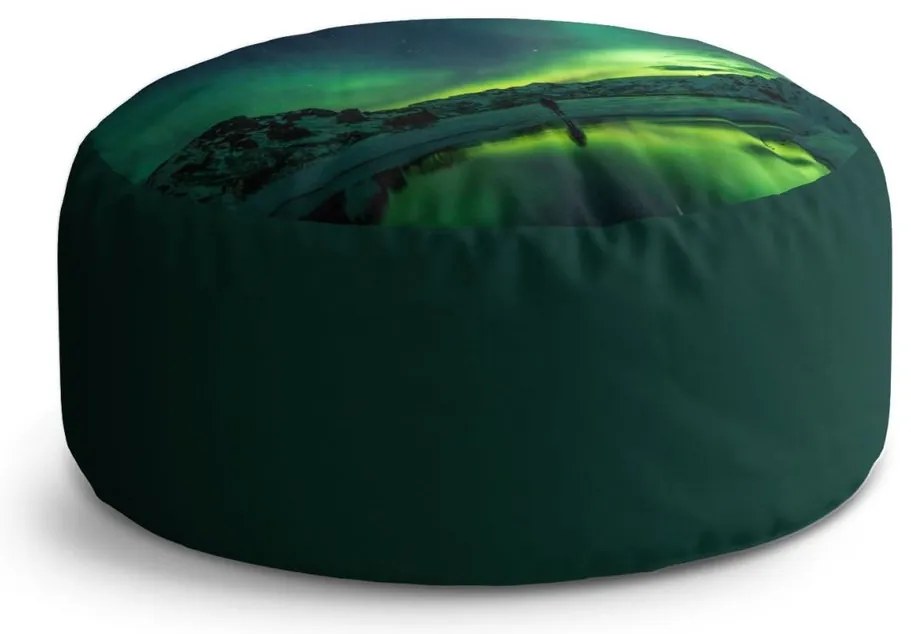 Taburet Circle zelená žiara, zelená