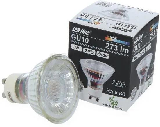 LED line® LED žiarovka 3W Studená biela 36° GU10
