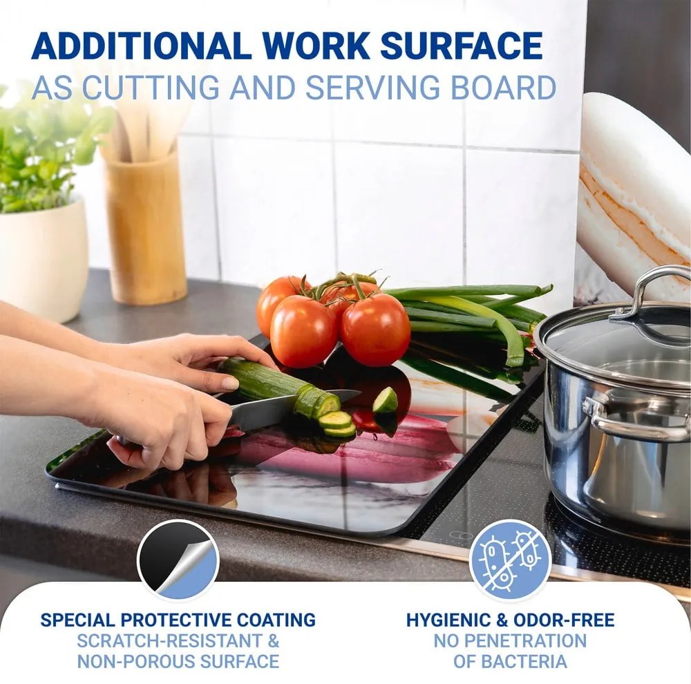 Sada 2 sklenených krytov na sporák Wenko Macarons