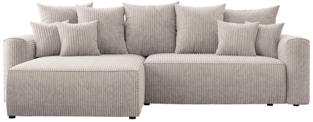 Rohová sedačka Baria (L) (svetlohnedá). Akcia -20%. Vlastná spoľahlivá doprava až k Vám domov. 1133081