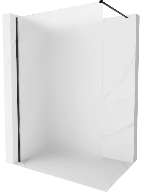 Mexen Kioto-X, sprchová zástena 140 x 200 cm, 10mm sklo námraza, čierny profil, 800-140-101-70-30-X
