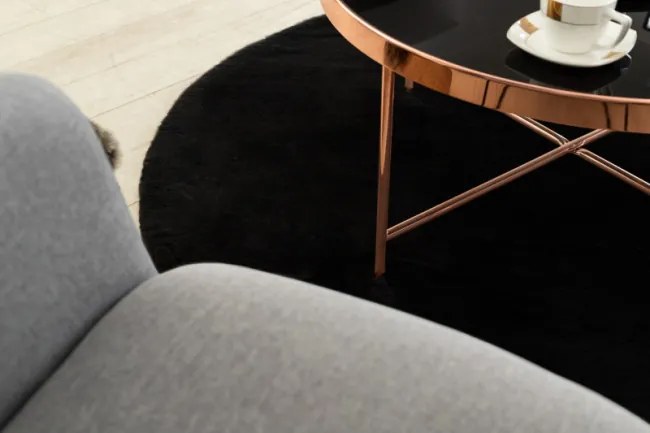 Koberec BUNNY kruh čierny