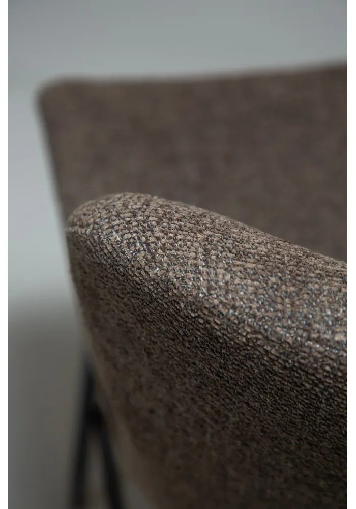 Hnedá čalúnená barová stolička (výška sedadla 67,5 cm) Glam – DAN-FORM Denmark