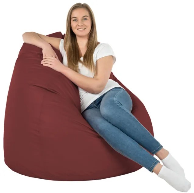 Sedací vak SAKO bordový ekokoža