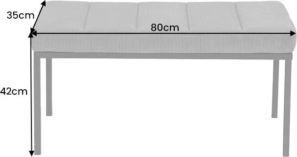 Dizajnová lavica Bailey 80 cm zelený menčester