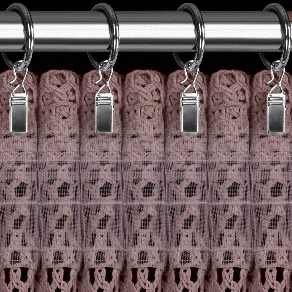 ZÁVES NA PÁSKE GABBY 140X270 CM RUŽOVÁ