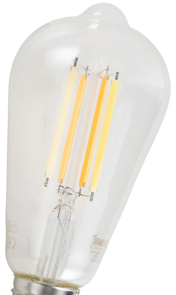 E27 Stmievateľná LED žiarovka ST64 číra 7W 806lm 2700-6500K
