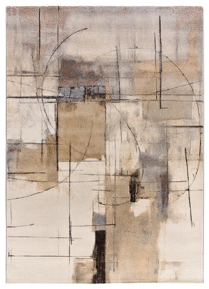 Sivo-béžový koberec 133x190 cm Beruti – Universal