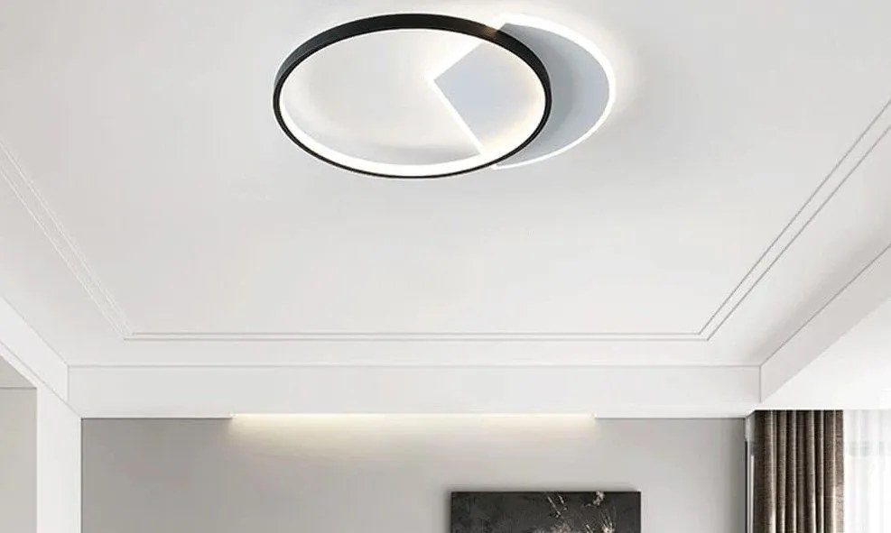 Toolight Toolight, stropné svietidlo 50cm, 30W, 3000K, LHJ076-C, čierna-biela, OSW-50037