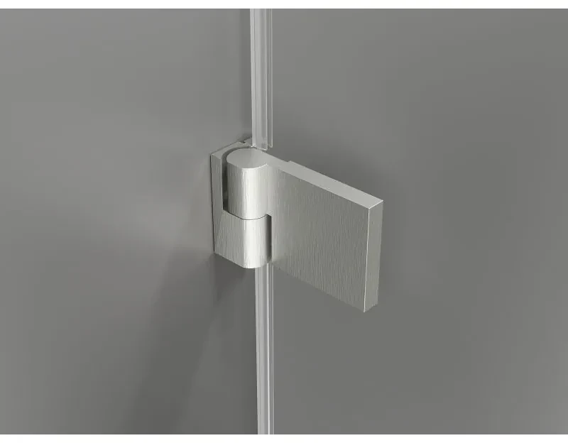 Mexen Lunar-B Duo výklopný sprchový kút 80 x 75 cm, číre sklo, brúsená oceľ, 832-080L-075P-97-00