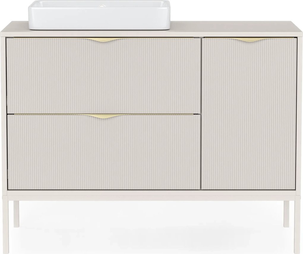 Skříňka pod umyvadlo Livia s deskou 100 cm kašmírová