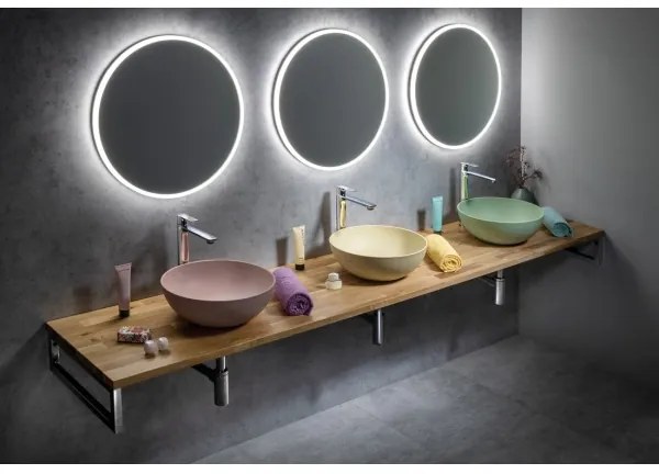 Sapho - Umývadlo na dosku FORMIGO Ø 39 cm betón/zelená