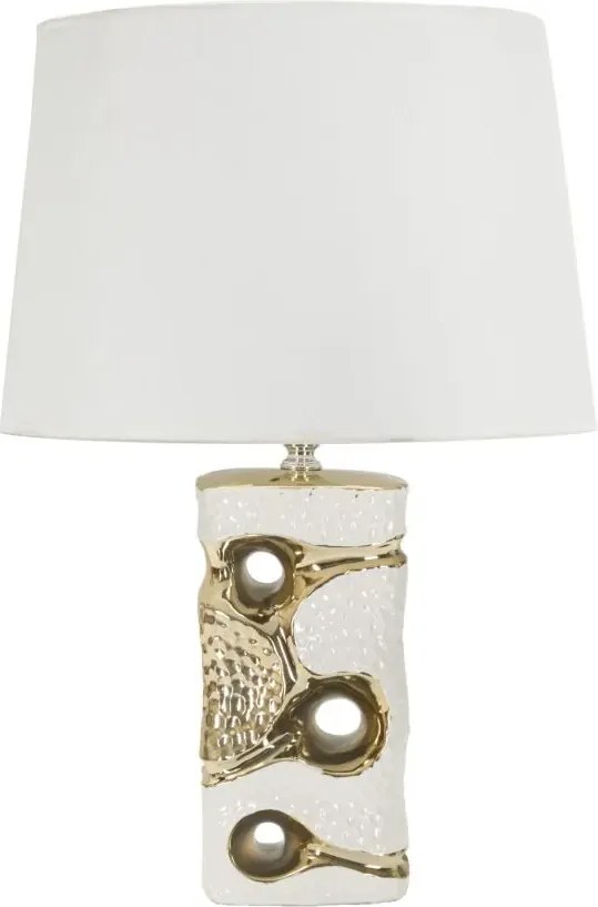 Stolná lampa Florida 43,5 cm bielo-zlatá