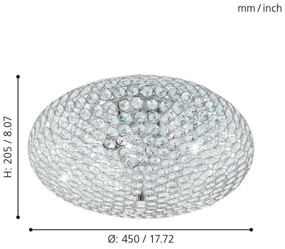 Eglo 95285 - Stropné svietidlo CLEMENTE 3xE27/60W/230V