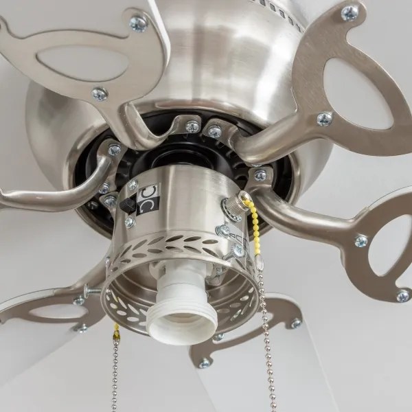 ZEVENTI - Stropný ventilátor GALDANA 1xE27/60W/230V šedá/biela