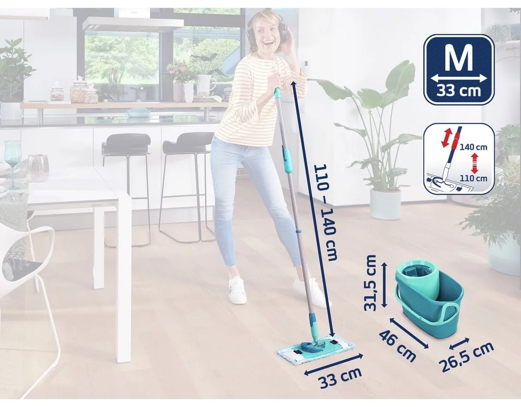 Leifheit Set Clean Twist M Ergo + náhrada Static Plus ZADARMO