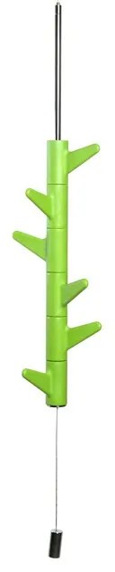 Závesný vešiak Oka, 6 háčikov / zelený