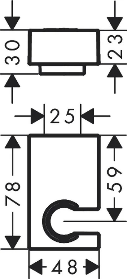 Hansgrohe Hansgrohe, držiak sprchy Porter E, matná čierna, HAN-28387670