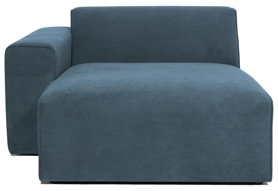 Modrý menčestrový modul pohovky (ľavý roh) Sting – Scandic