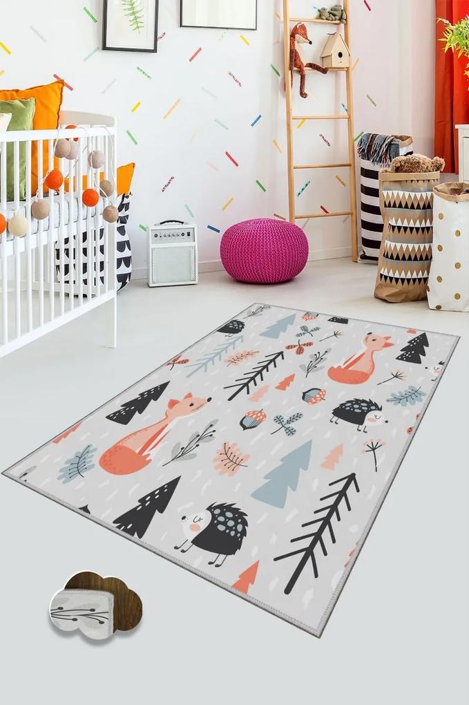 Detský koberec Lesná zver 120x180 cm viacfarebný