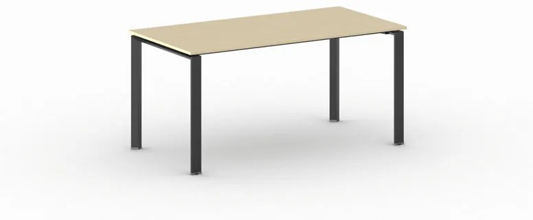 Rokovací stôl INFINITY s čiernou podnožou 1600 x 800 x 750 mm, čerešňa