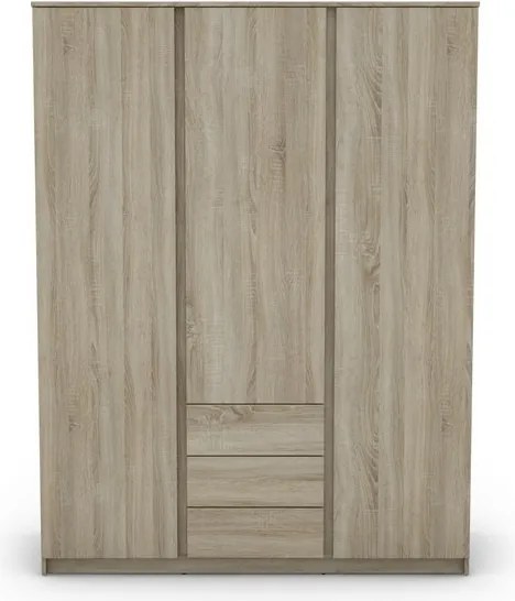 Šatníková skriňa Carlos, dub sonoma, 152 cm