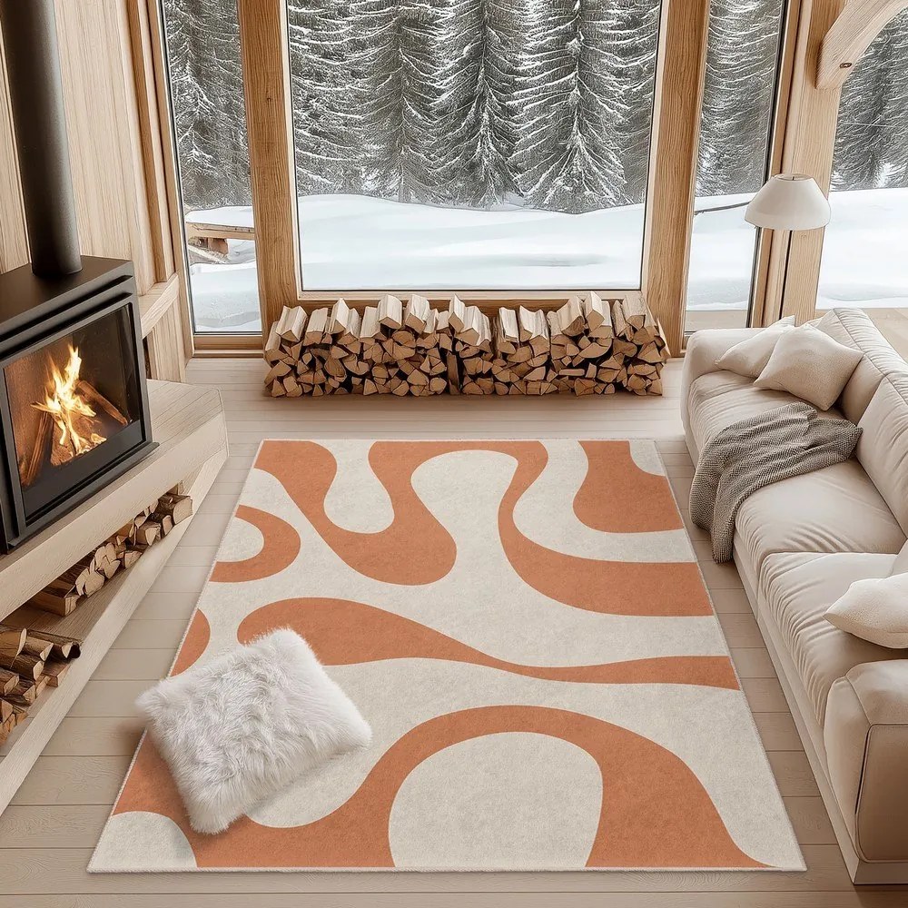 Oranžový prateľný behúň 60x230 cm Caramel Latte – Mila Home