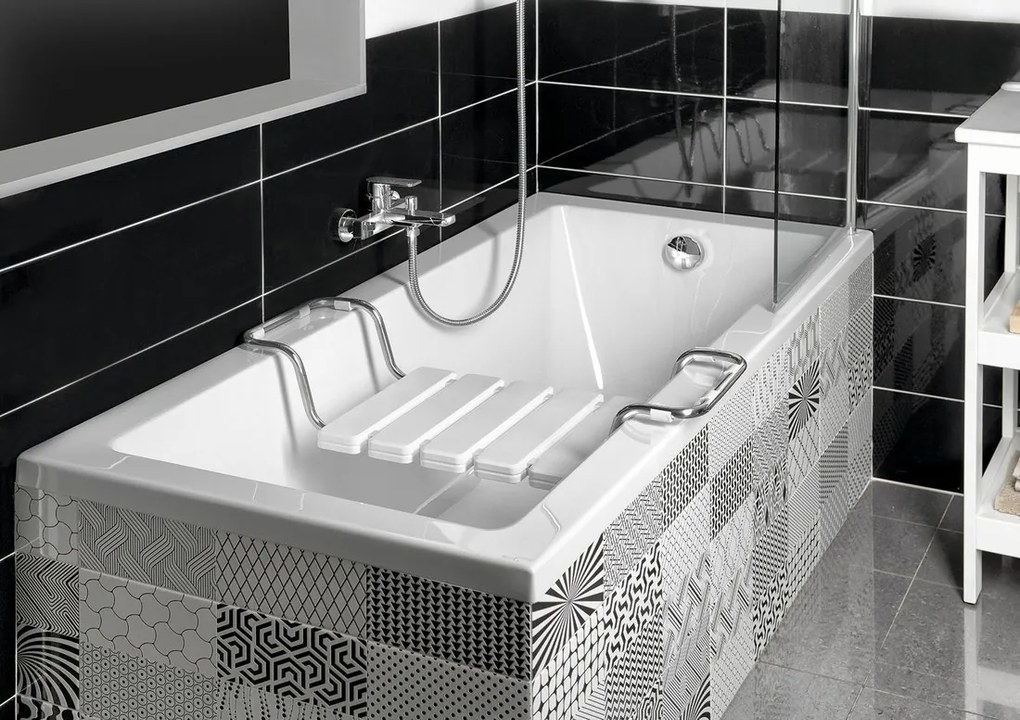 Aqualine Aqualine, DOUBRAVA obdĺžniková vaňa 160x70x41cm, biela, A1670