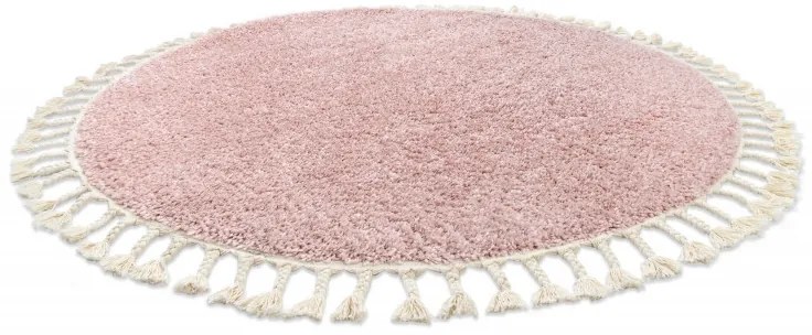Kusový koberec Berber 9000 pink kruh, 120x120 (priemer) kruh, ružová, obývacia izba, Dywany Łuszczów