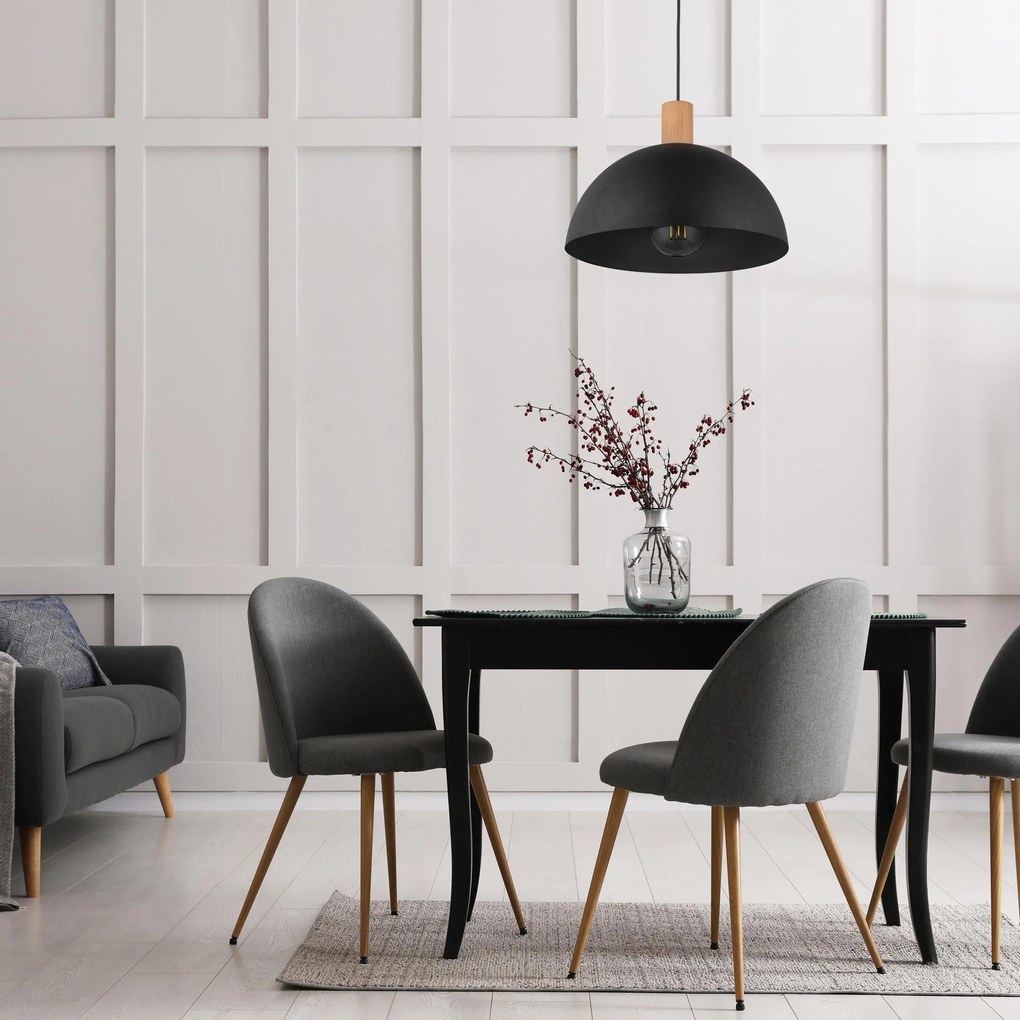 Luster do kuchyne TK 4852 OSLO drevo čierny