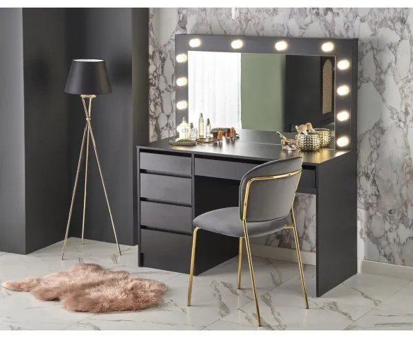 Toaletný stolík AMORIO čierny