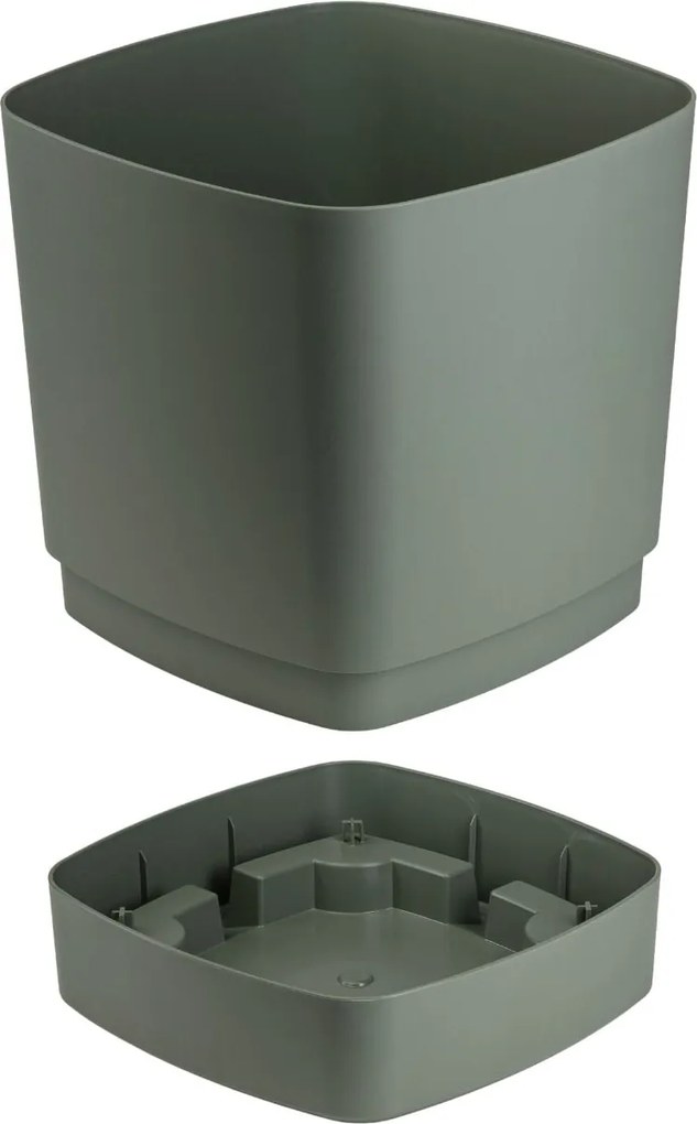 PLASTOVÝ KVETINÁČ CUBI 30X33 CM MÄTOVÁ