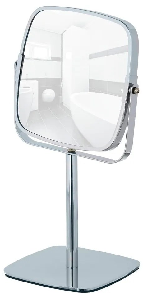 Chrómované kozmetické stojacie zrkadlo Wenko Kare, výška 30 cm