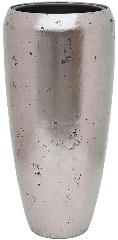 Kvetináč Opus Raw Partner silver strieborný ( s vnutrom) 40x85 cm