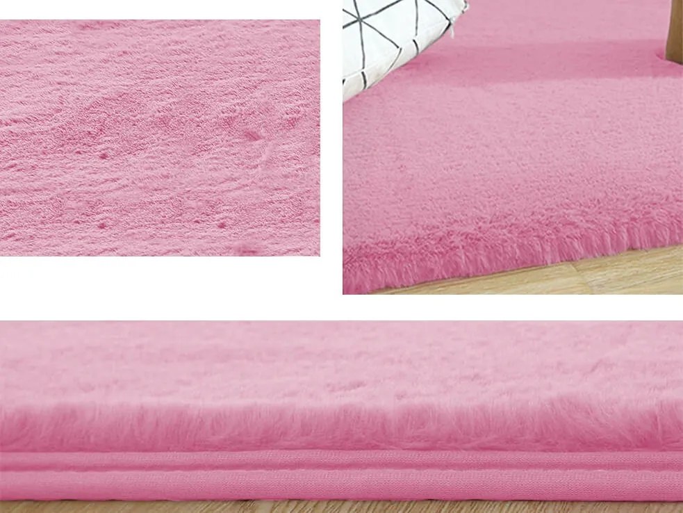 TZ Ružový obdĺžnikový koberec Rabbit Rozmer: 160x220 cm