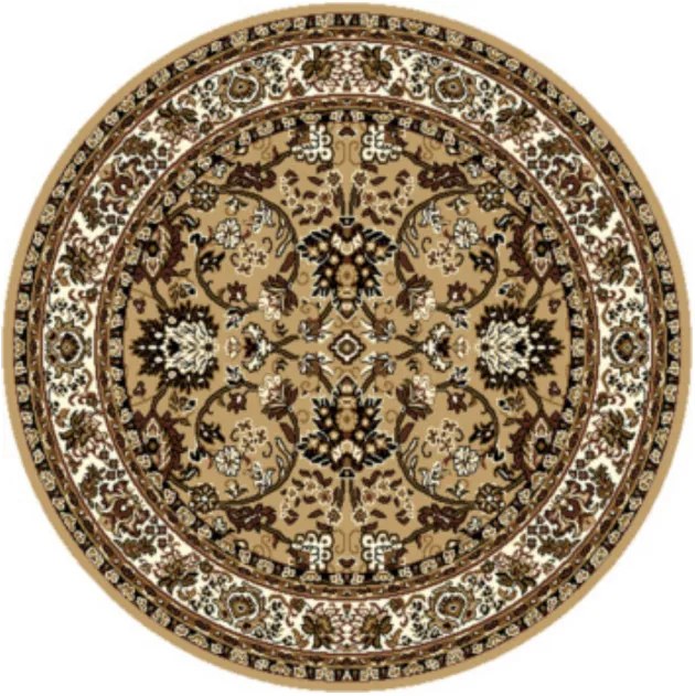 Alfa Carpets Kusový koberec TEHERAN T-117 beige kruh - 190x190 (průměr) kruh cm