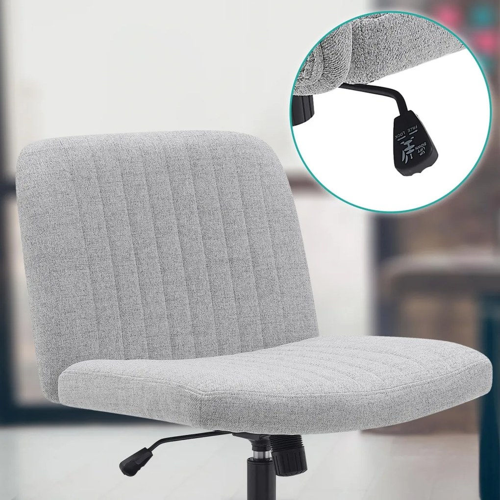 Design-Shop Kancelárska stolička Kingman látka - Svetlo šedá